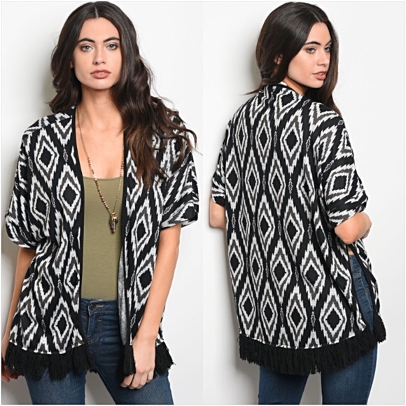 Sweaters - Sassy Work & Play Boho Fringe Cardigan SM